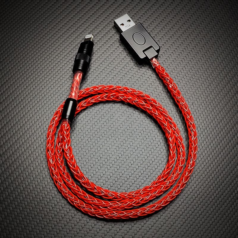 "Neon Chubby" 240W Braided Silver-Plated Fast Charging Cable