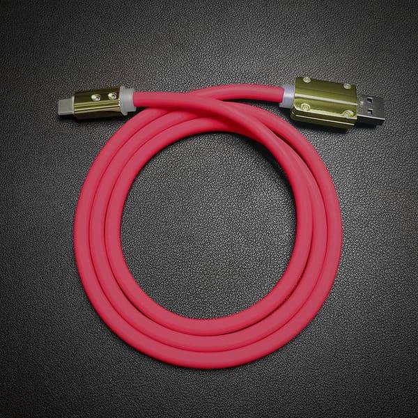 "Neon Chubby" Fast Charge Cable With Gold-plated Design