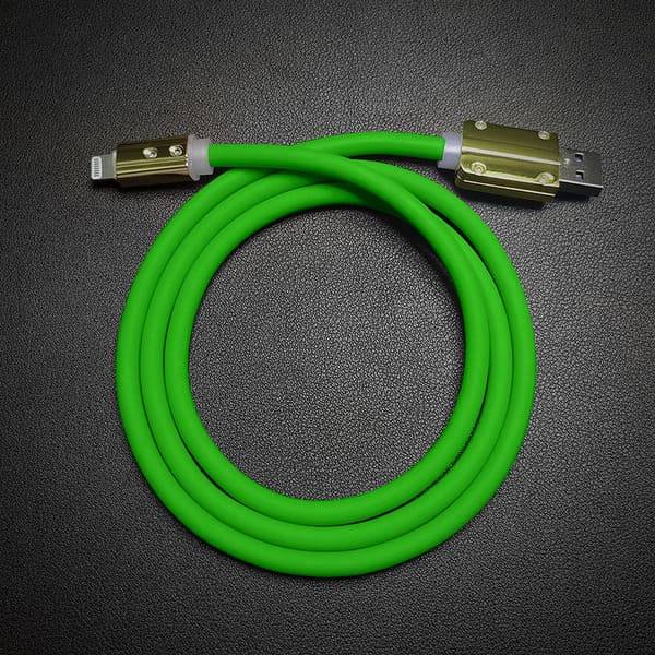 "Neon Chubby" Fast Charge Cable With Gold-plated Design