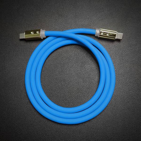 "Neon Chubby" Fast Charge Cable With Gold-plated Design