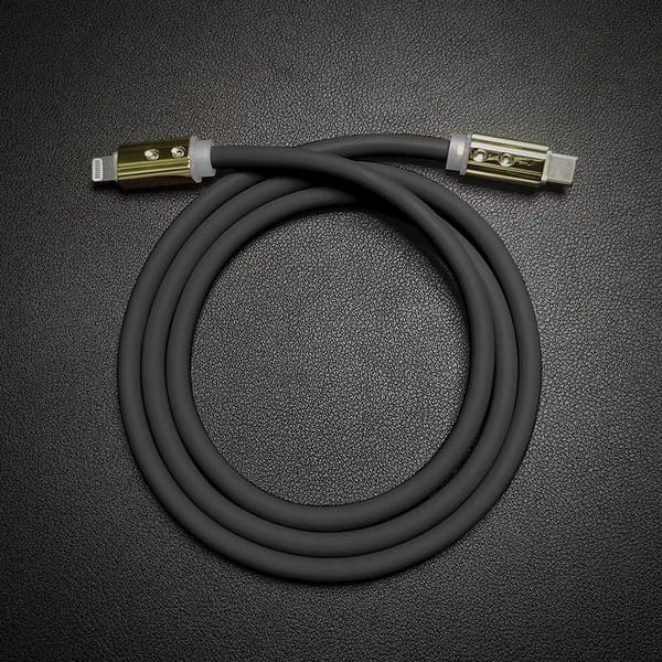 "Neon Chubby" Fast Charge Cable With Gold-plated Design