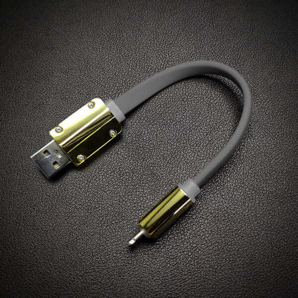 "Neon Chubby" Flat Charge Cable With Gold-plated Design