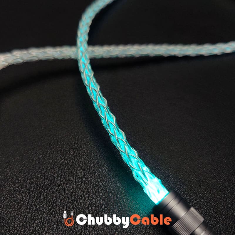 "Neon Chubby" RGB Illuminated Silver-Plated Fast Charging CarPlay Cable