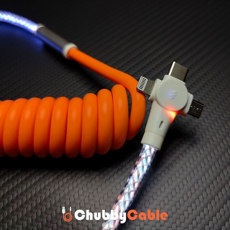 "NeonFlex Curly" 3-in-1 RGB Spring Car Cable