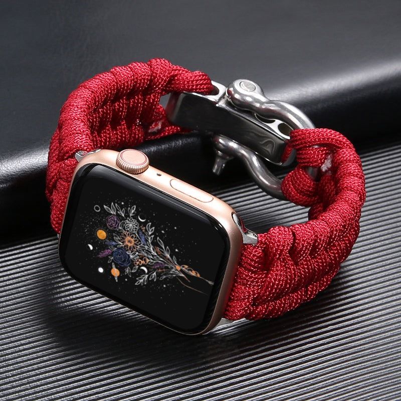 Nylon Sport Braided Steel Buckle Strap for Apple Watch