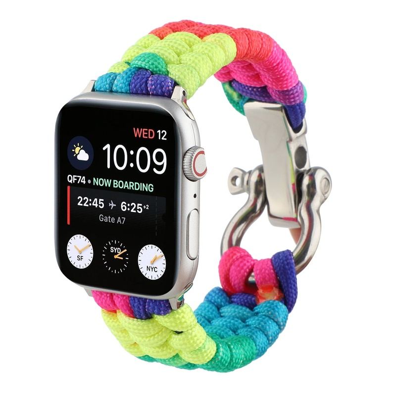 Nylon Sport Braided Steel Buckle Strap for Apple Watch