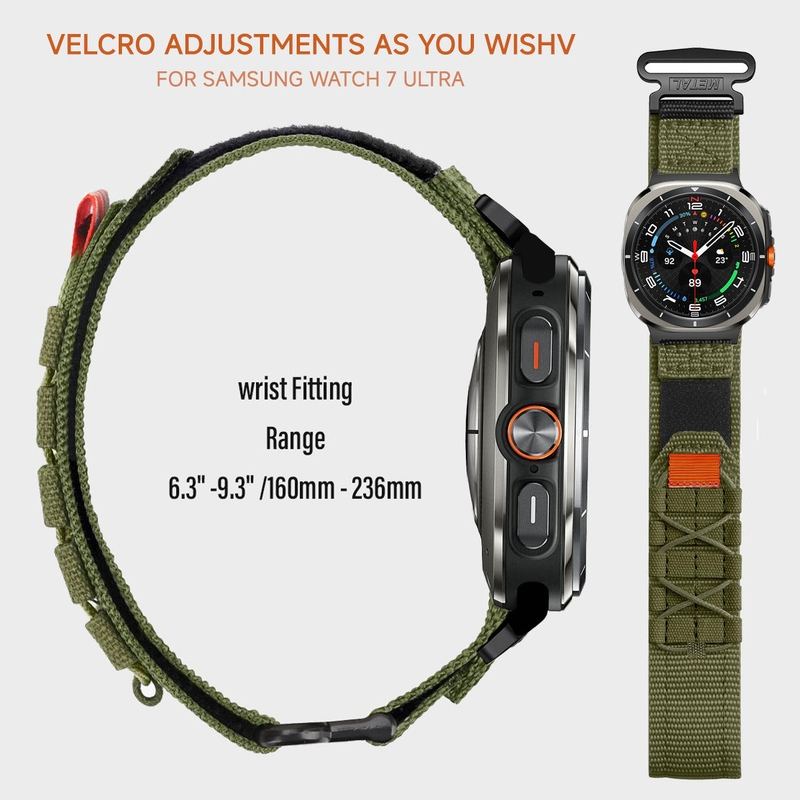 Outdoor Sports Nylon Woven Strap for Galaxy Watch Ultra