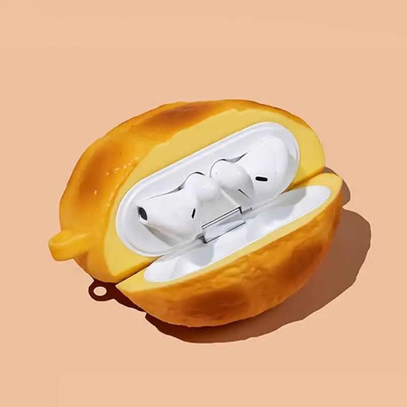 "Pineapple Bun" Creative Silicone AirPods Case