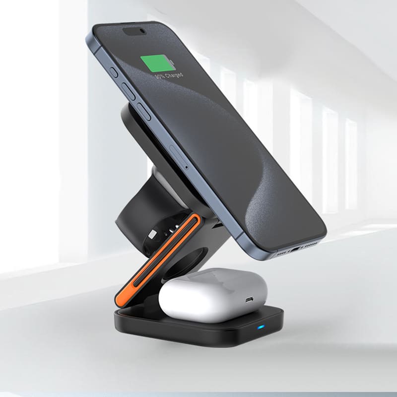 Portable Foldable Magnetic 3-in-1 Wireless Charger