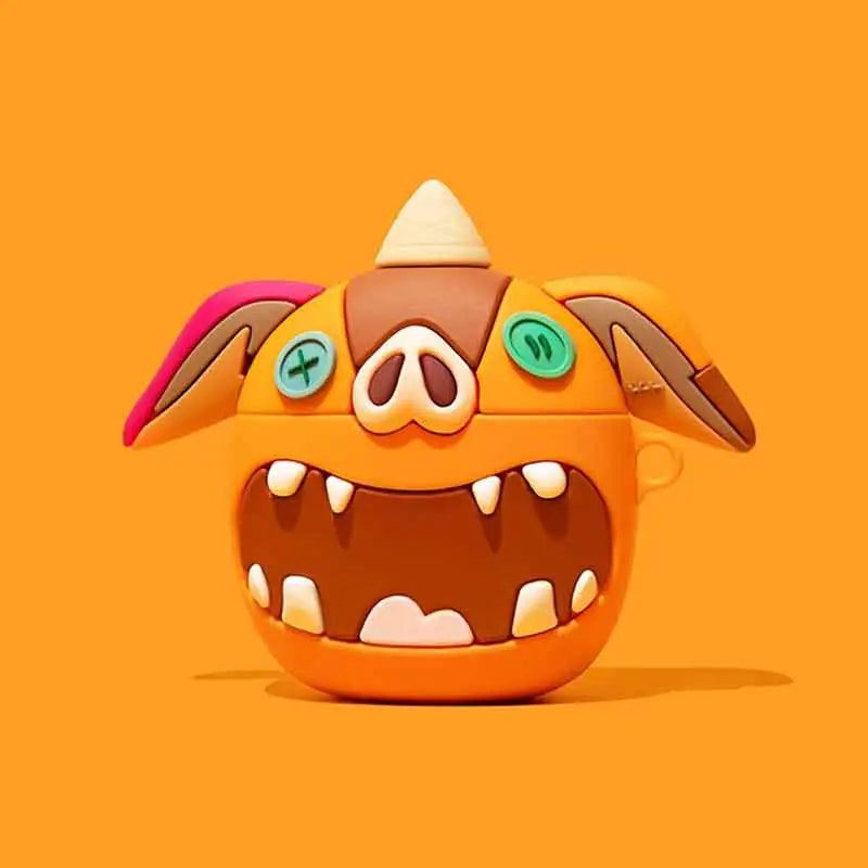 "Pumpkin Pig" Creative Silicone AirPods Case