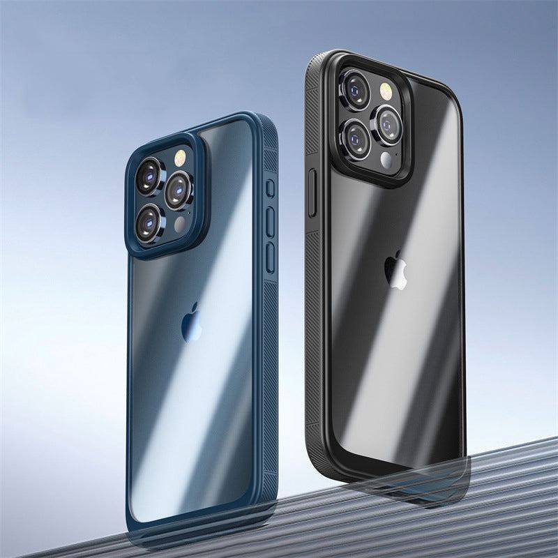 Pure Colour Transparent Soft Edge iPhone Case- With Built-in Lens Protector