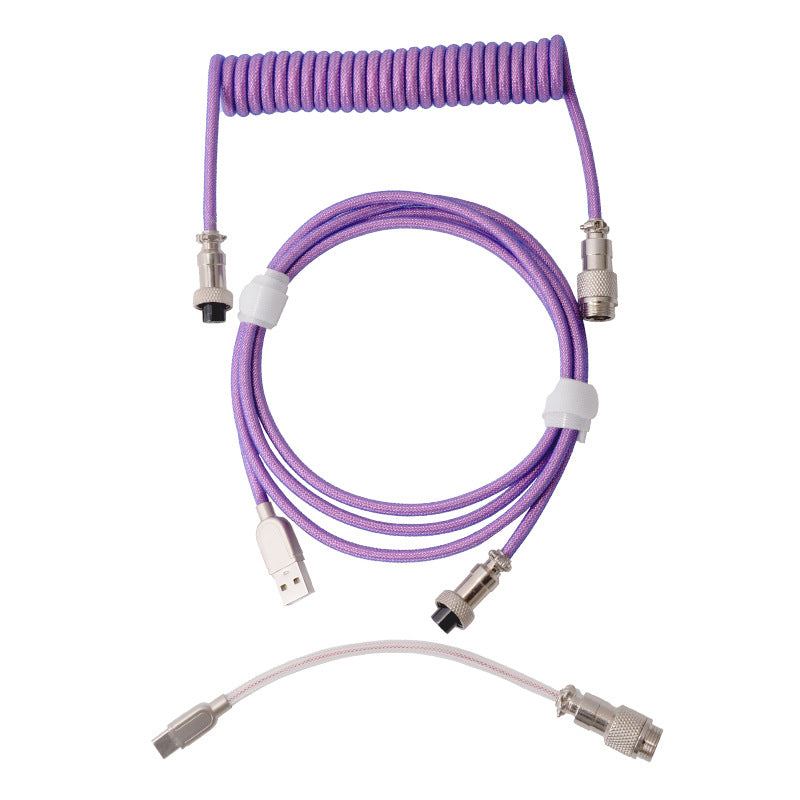 "Chubby" USB To Type C Spring Keyboard Cable