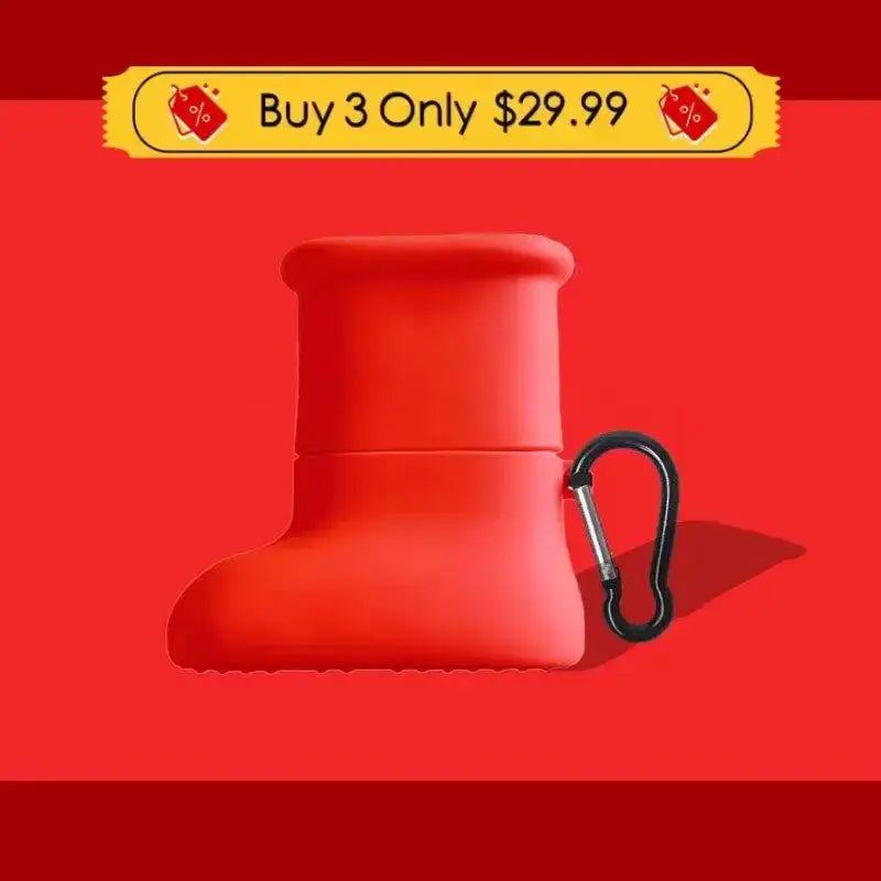 "Red Boots" Creative Silicone AirPods Case