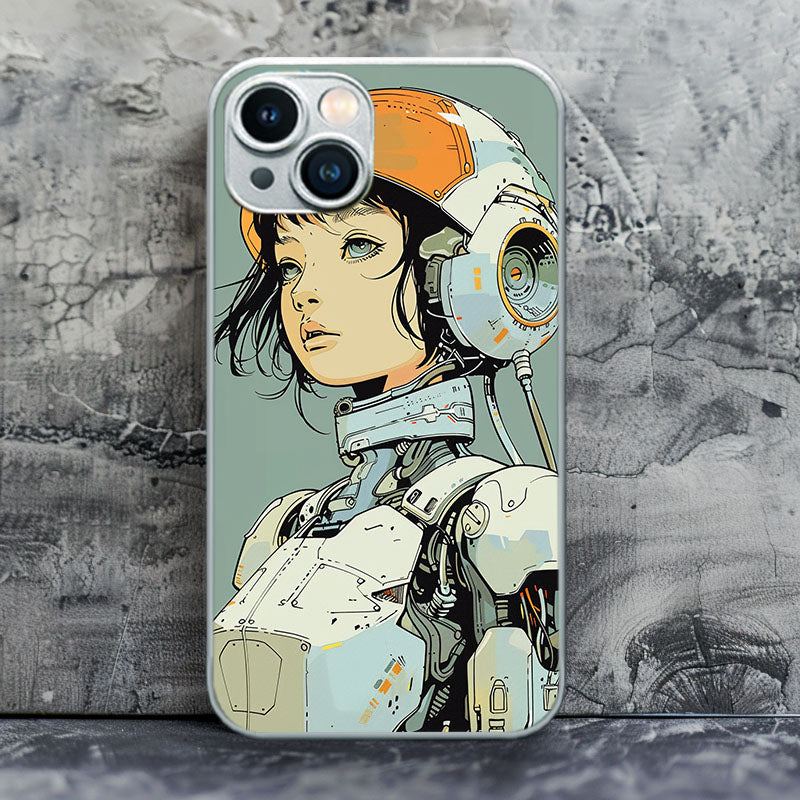 "RoboRose SteelCore" Special Designed Glass Material iPhone Case