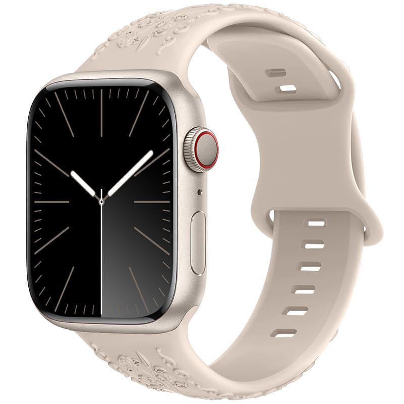 "Rose Flexible Band'" Breathable Silicone Loop For Apple Watch