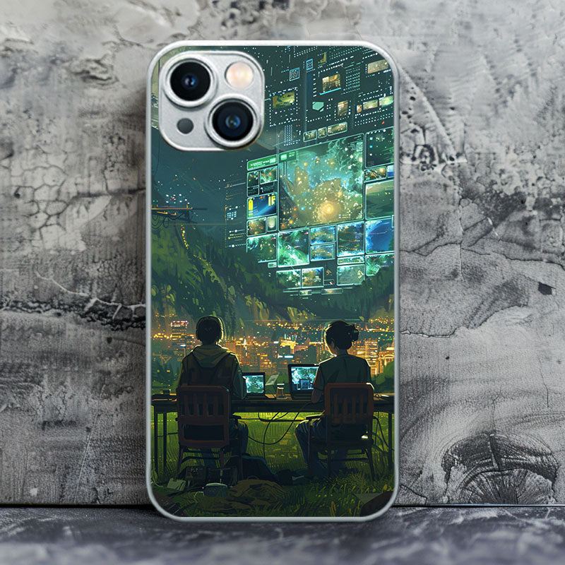 "ScreenScapeGardeners" Special Designed Glass Material iPhone Case