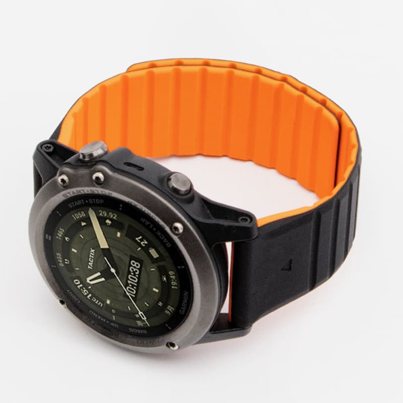 Silicone Magnetic Two Color Watch Band for Gamin