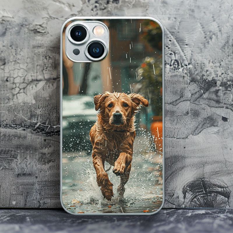 "SplashyPooch" Special Designed Glass Material iPhone Case