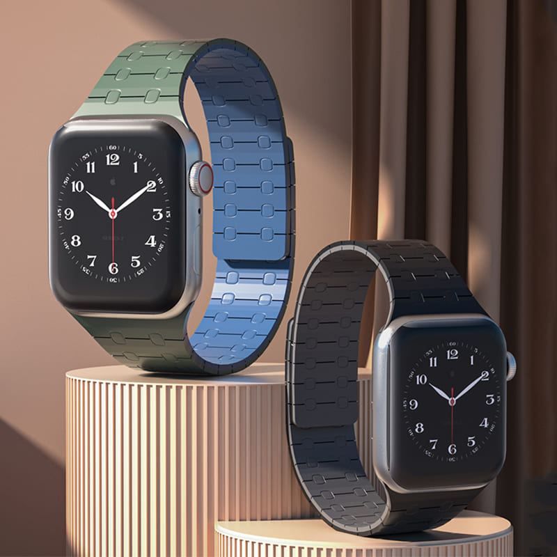 "Sport Dual-tone Band" Silicone Magnetic Breathable Band for Apple Watch