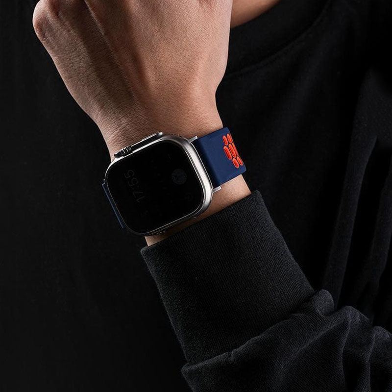 "Sports Two-Tone Band" Holes Breathable Silicone Loop For Apple Watch