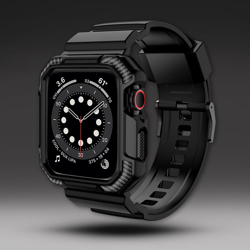 Sporty Carbon Fiber Design TPU Apple Watch Band