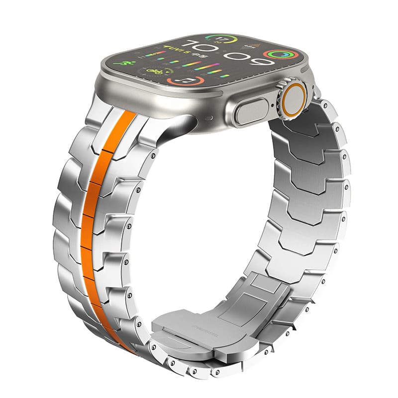 Stainless Steel Band with Butterfly Clasp for Apple Watch