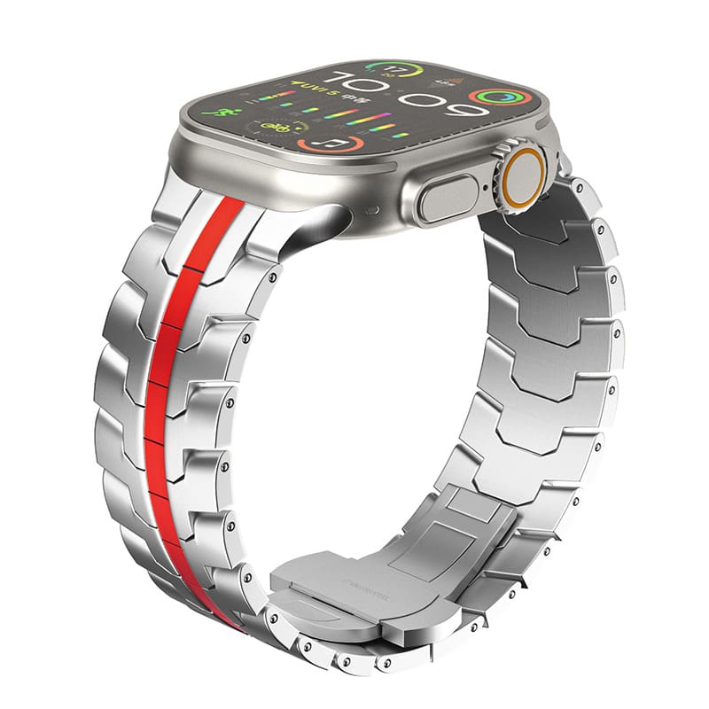 Stainless Steel Band with Butterfly Clasp for Apple Watch