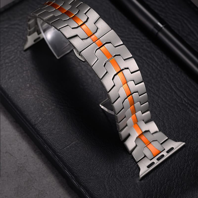 Stainless Steel Band with Butterfly Clasp for Apple Watch