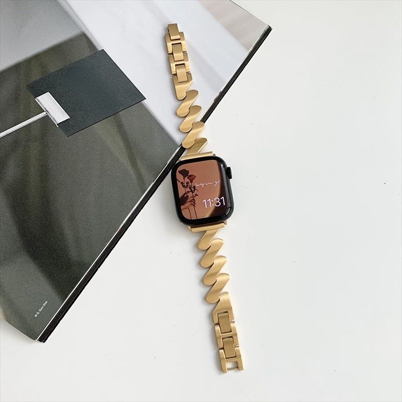 Stylish Z-Shaped Stainless Steel Band For Apple Watch