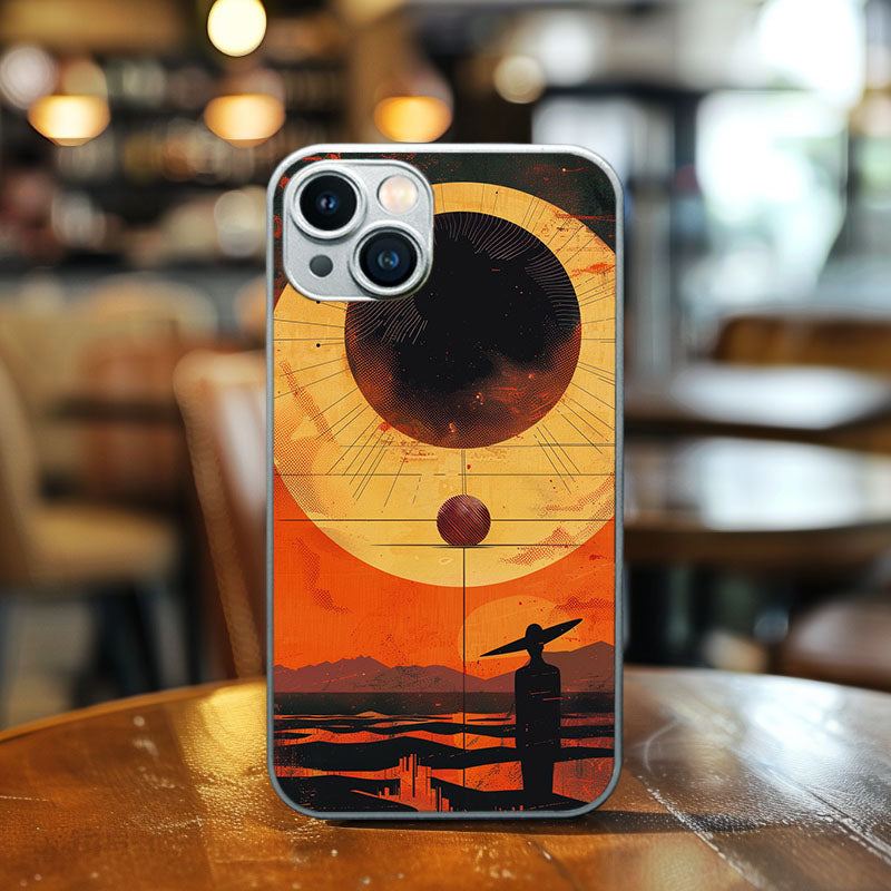 "Sunset Swordsman" Special Designed Glass Material iPhone Case