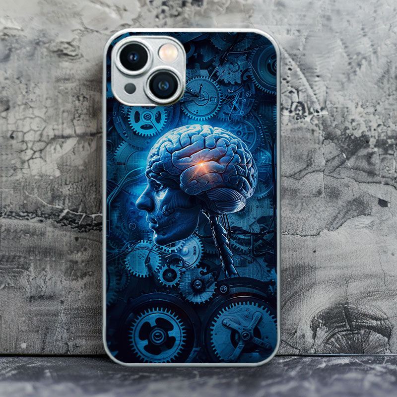 "TechnoMindShell" Special Designed Glass Material iPhone Case