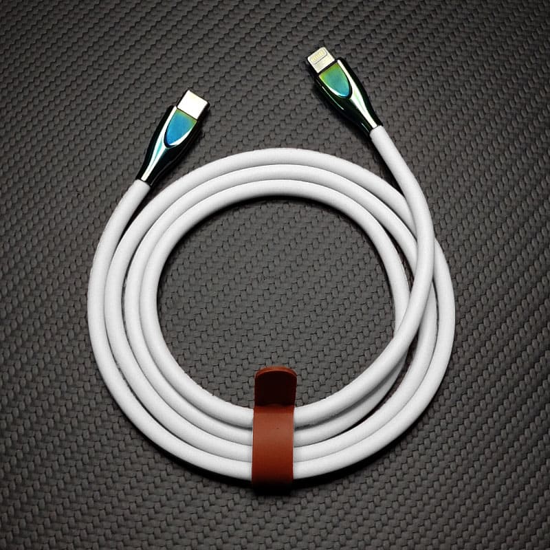 "Thin Chubby" 240W Liquid Silicone Charging Cable With Quenched Colored Connector