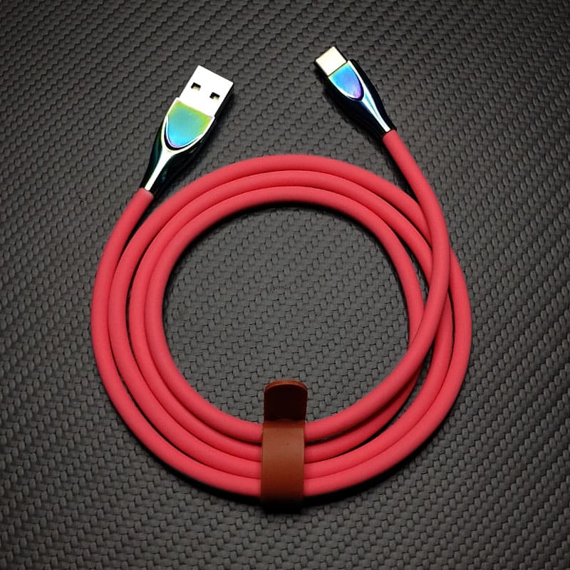 "Thin Chubby" 240W Liquid Silicone Charging Cable With Quenched Colored Connector