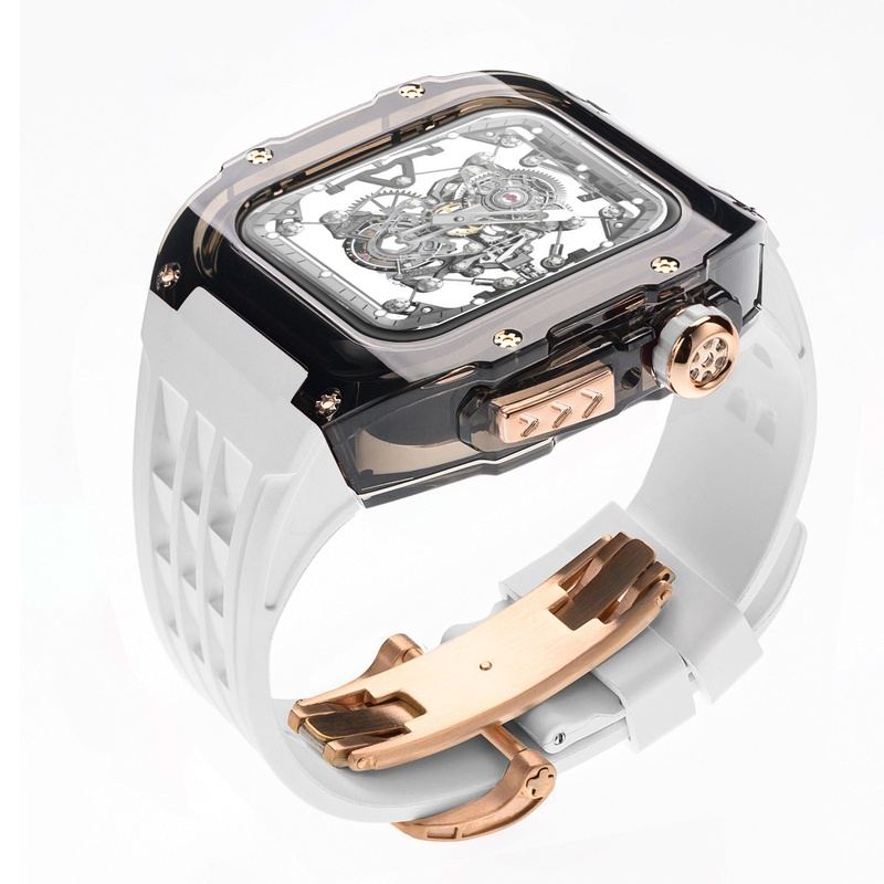 Transparent Modified Case With Butterfly Clasp For Apple Watch