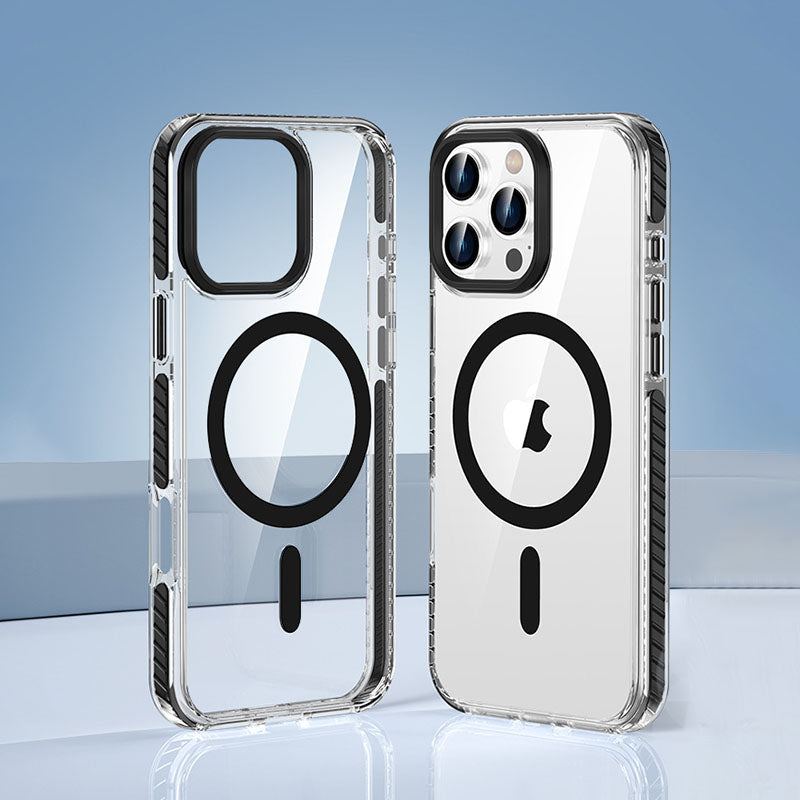 Transparent Shockproof Magnetic Case For iPhone 16