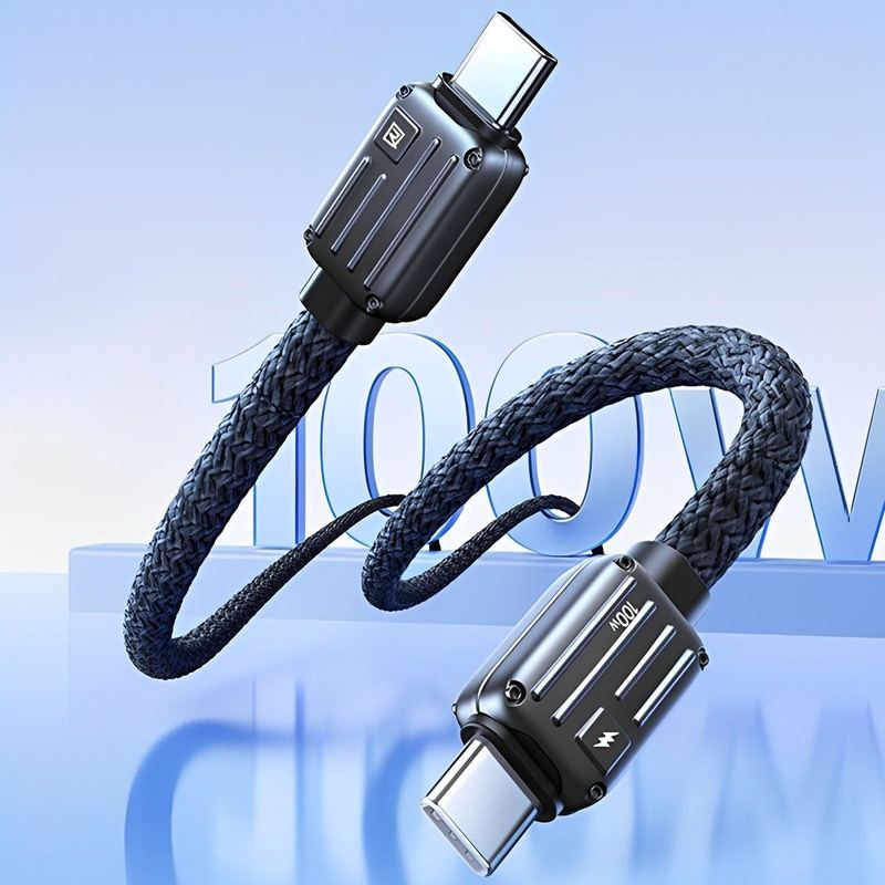 Travel-Inspired 100W Braided Fast Charging Cable