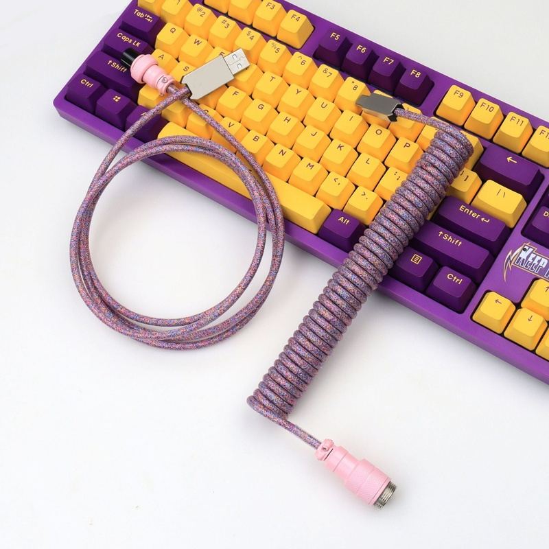 "Chubby" USB To Type C Spring Keyboard Cable