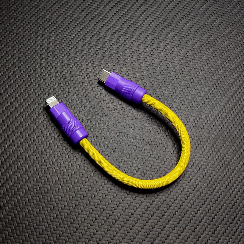 Ultra-Soft Braided 240W Color-Blocked Short Charging Cable