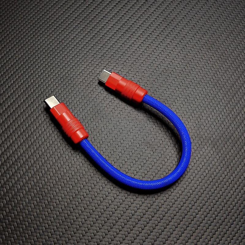 Ultra-Soft Braided 240W Color-Blocked Short Charging Cable