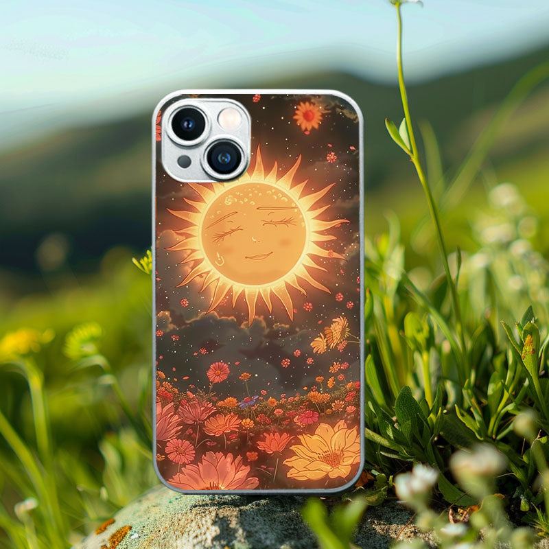 "SunFlowerBuddy" Special Designed Glass Material iPhone Case