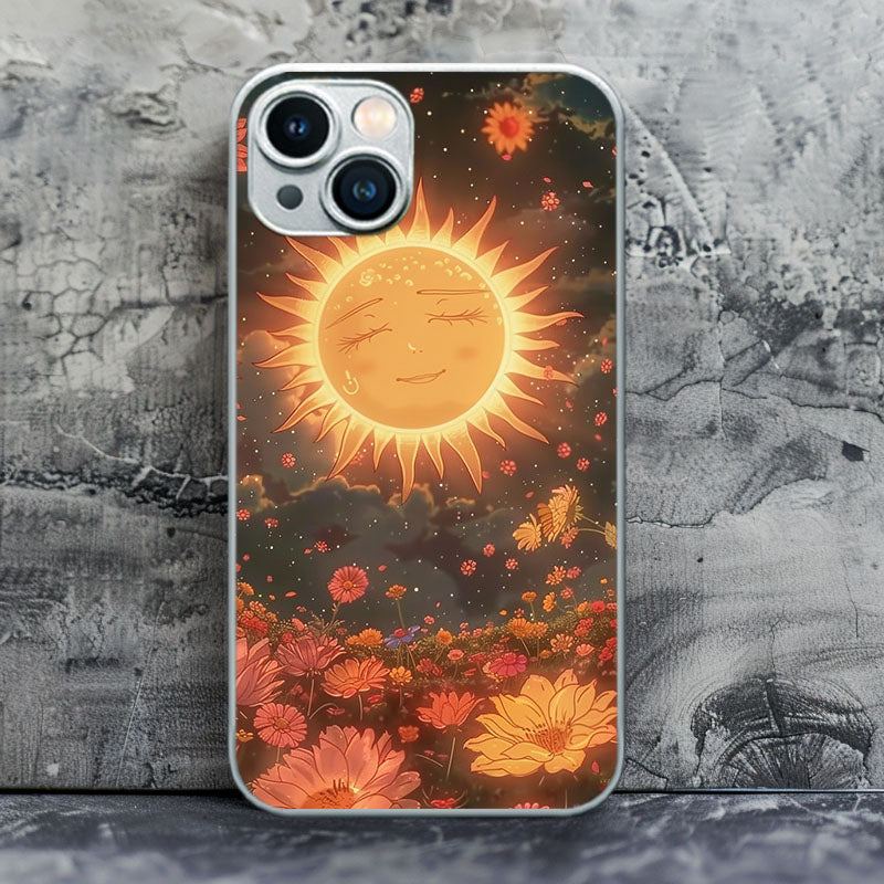 "SunFlowerBuddy" Special Designed Glass Material iPhone Case