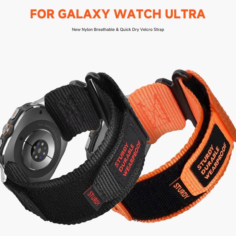 Velcro Sport Nylon Loopback Braided Strap for Galaxy Watch Ultra