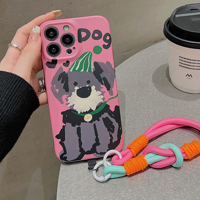 "Vibrant Girl" Cartoon Animal Drop Protection Case With Lanyard