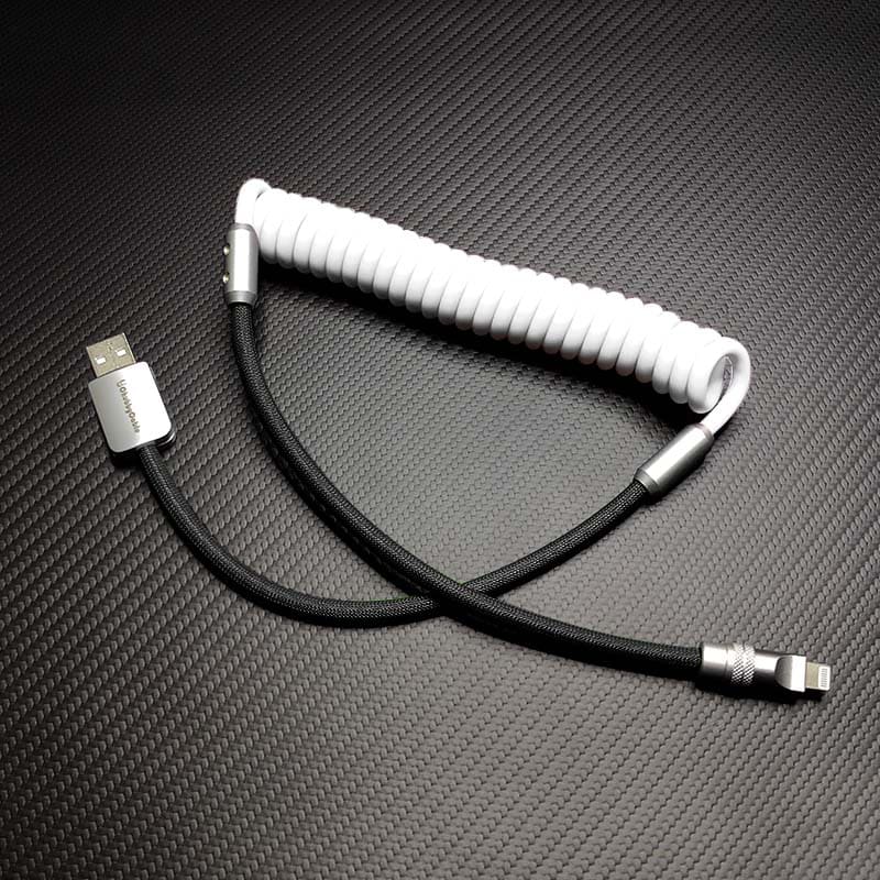 "Colorblock Chubby" Spring Braided Silicone Charge Cable