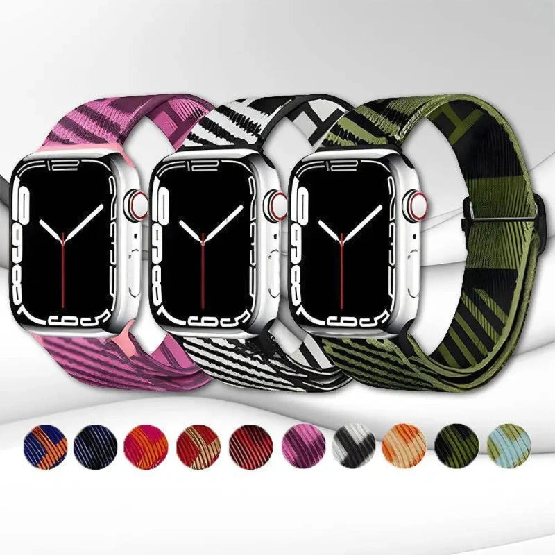 "Adjustable Band" Nylon Braided Loop For Apple Watch