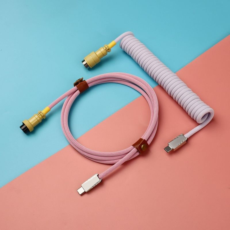 "Chubby" USB To Type C Spring Keyboard Cable