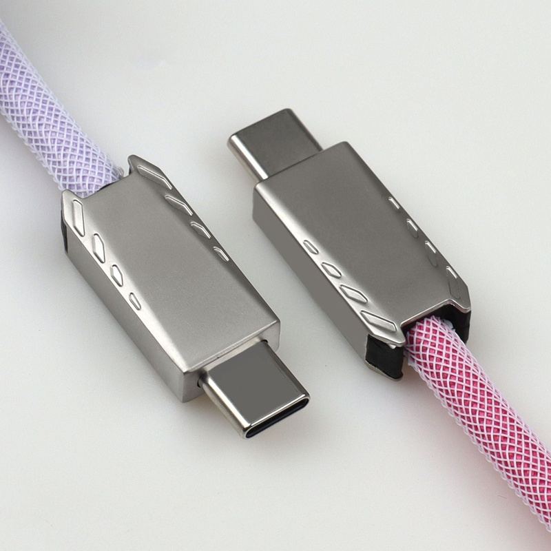 "Chubby" USB To Type C Spring Keyboard Cable