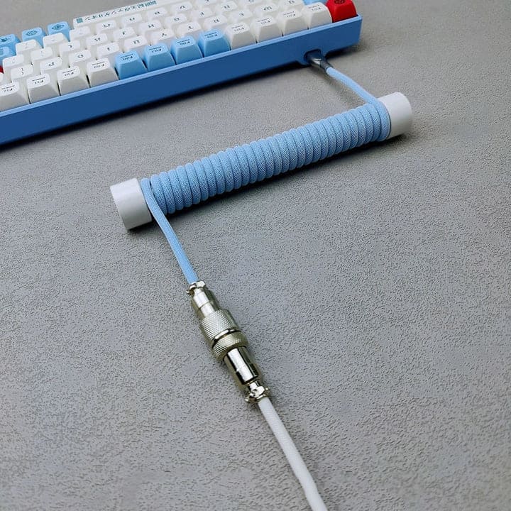 "Chubby" USB To Type C Spring Keyboard Cable