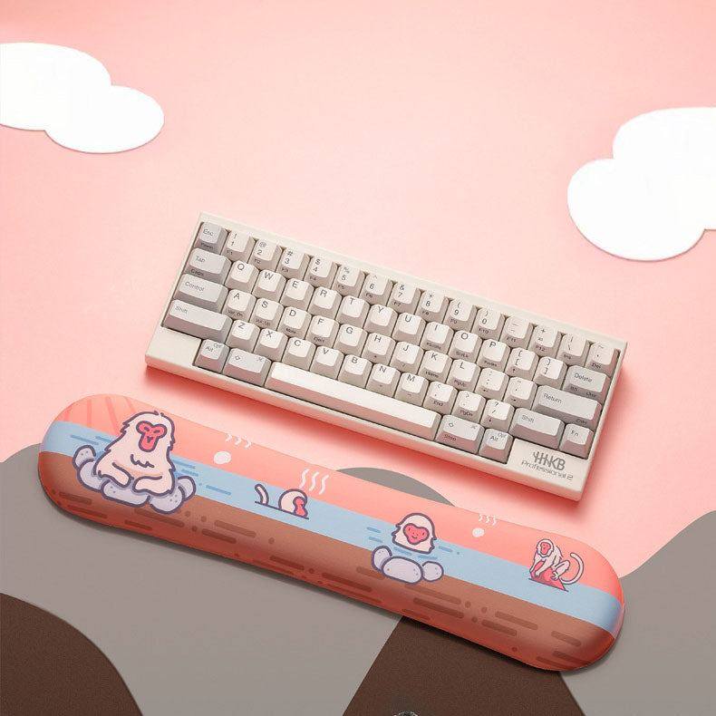 "Chubby Comfort" Silicone Keyboard Wrist Rest & Mouse Pad Set - Monkey Theme