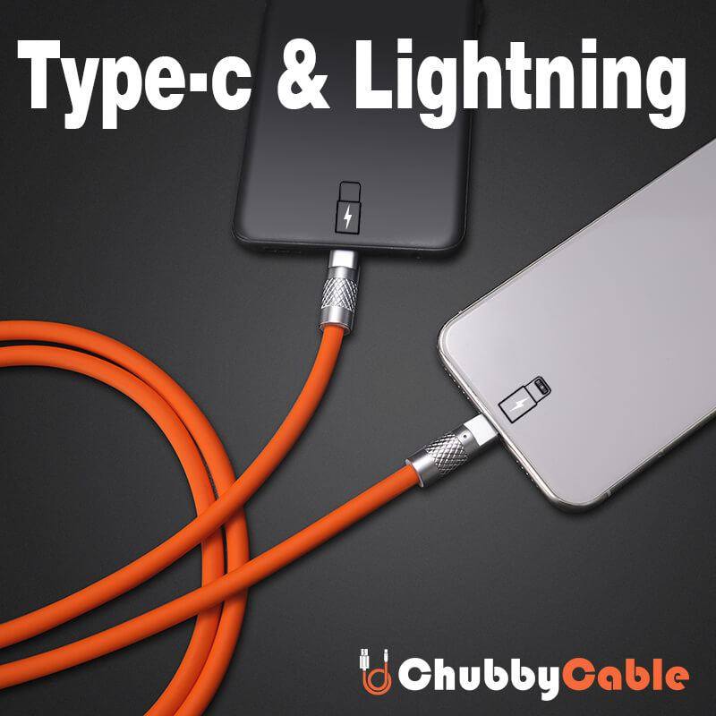 "Chubby Plus" 2 IN 1 Fast Charge Cable C+Lightning - St. Patrick's Day Edition